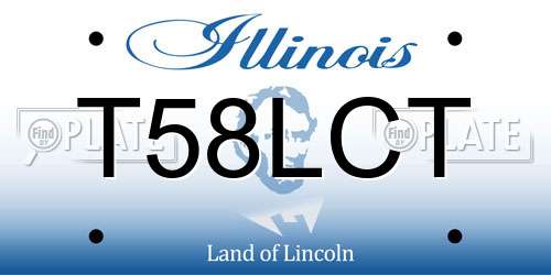 T58LCT Illinois License Plate