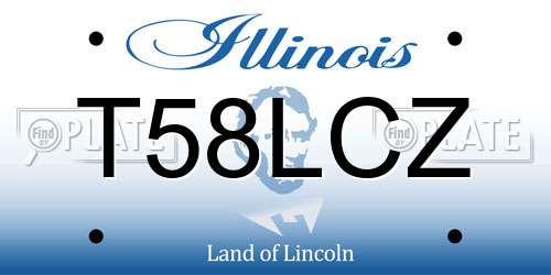 T58LCZ Illinois License Plate