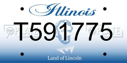 T591775 Illinois License Plate