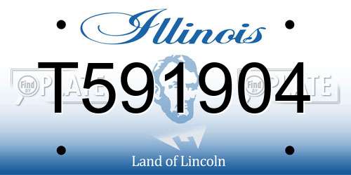 T591904 Illinois License Plate