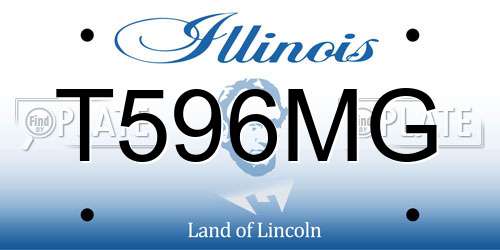 T596MG Illinois License Plate