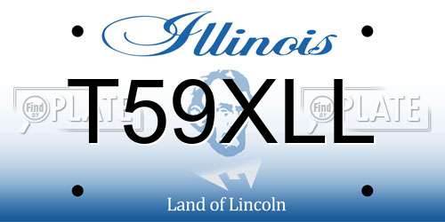 T59XLL Illinois License Plate