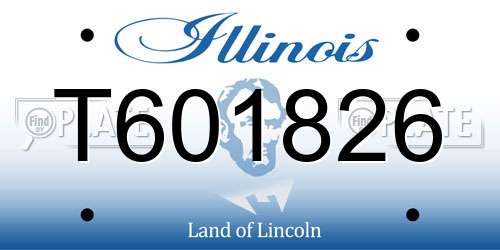 T601826 Illinois License Plate