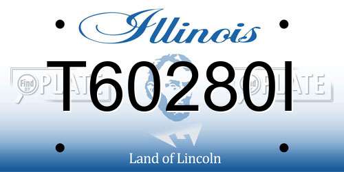 T60280I Illinois License Plate
