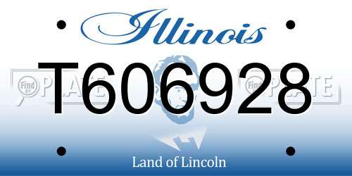 T606928 Illinois License Plate