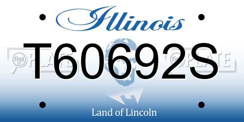 T60692S Illinois License Plate