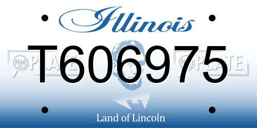 T606975 Illinois License Plate