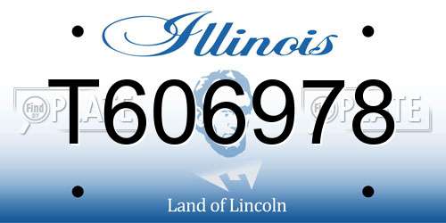 T606978 Illinois License Plate