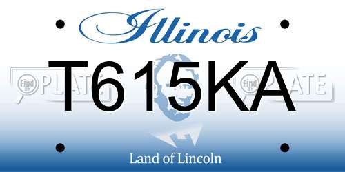 T615KA Illinois License Plate