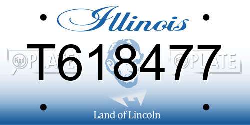 T618477 Illinois License Plate