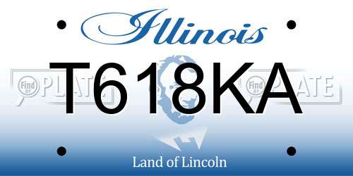 T618KA Illinois License Plate