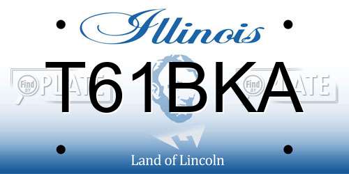T61BKA Illinois License Plate