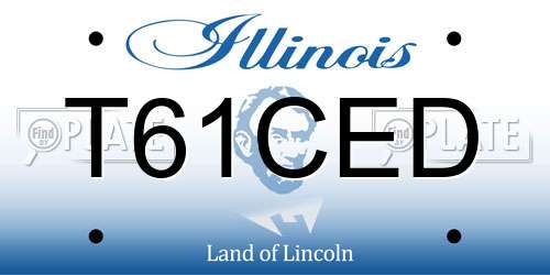 T61CED Illinois License Plate