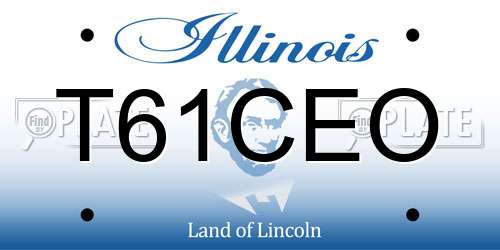 T61CEO Illinois License Plate