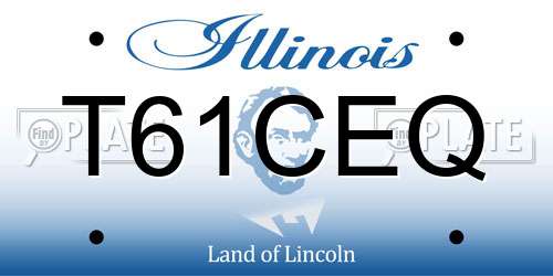 T61CEQ Illinois License Plate