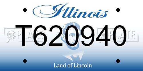 T620940 Illinois License Plate