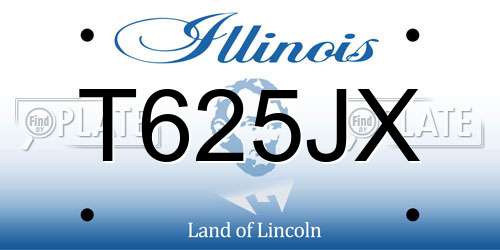 T625JX Illinois License Plate