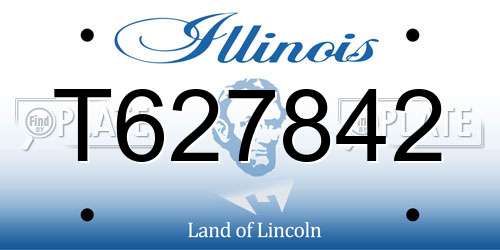 T627842 Illinois License Plate