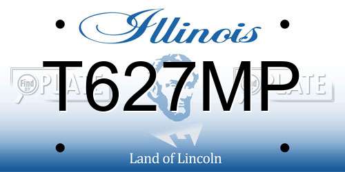 T627MP Illinois License Plate