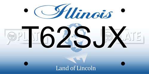 T62SJX Illinois License Plate