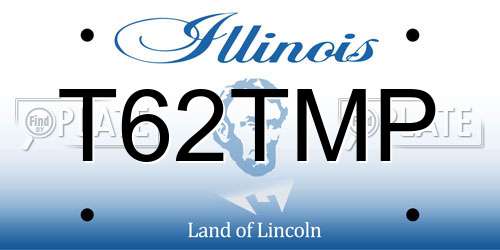 T62TMP Illinois License Plate