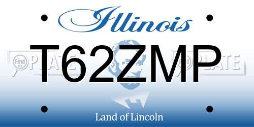 T62ZMP Illinois License Plate