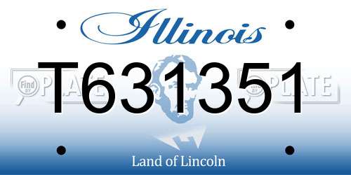 T631351 Illinois License Plate