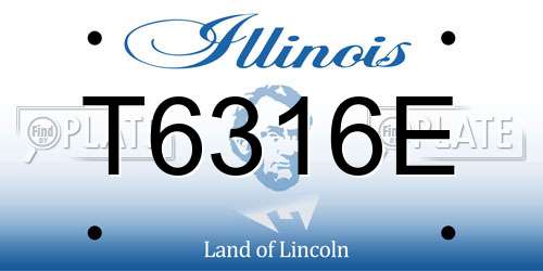 T6316E Illinois License Plate