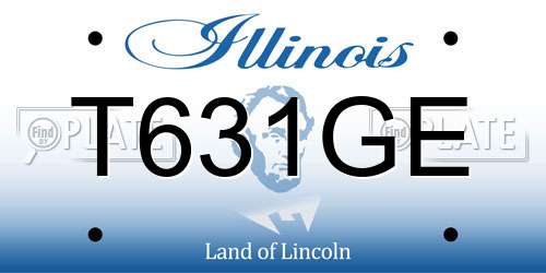 T631GE Illinois License Plate