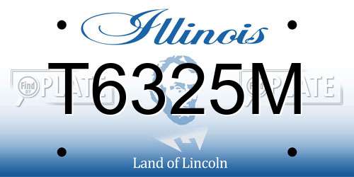 T6325M Illinois License Plate