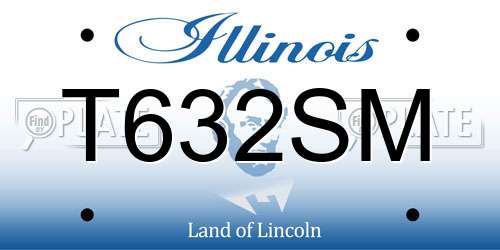 T632SM Illinois License Plate