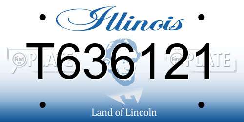 T636121 Illinois License Plate