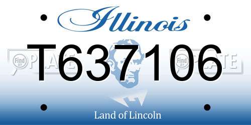 T637106 Illinois License Plate