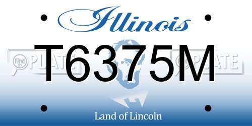 T6375M Illinois License Plate