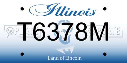 T6378M Illinois License Plate