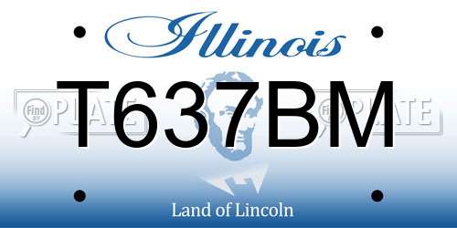 T637BM Illinois License Plate