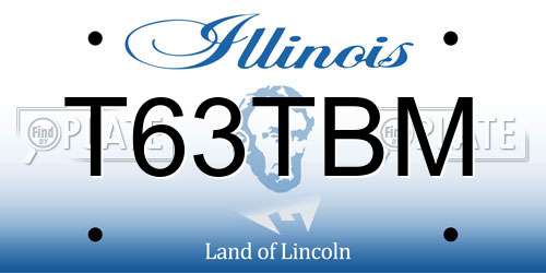 T63TBM Illinois License Plate
