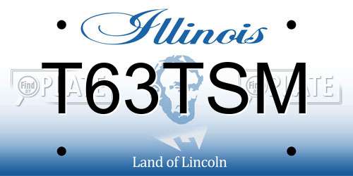 T63TSM Illinois License Plate