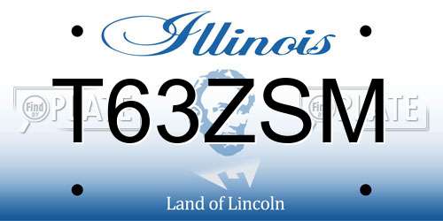 T63ZSM Illinois License Plate