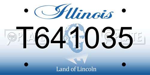 T641035 Illinois License Plate