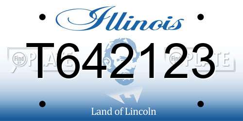 T642123 Illinois License Plate