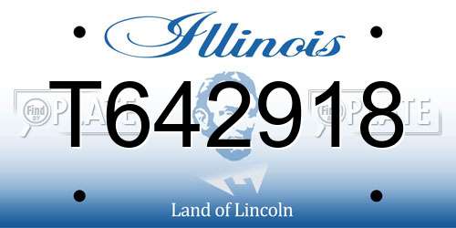 T642918 Illinois License Plate