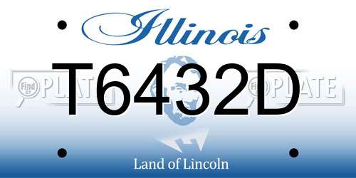 T6432D Illinois License Plate