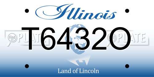 T6432O Illinois License Plate