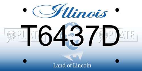 T6437D Illinois License Plate