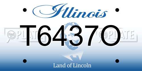 T6437O Illinois License Plate