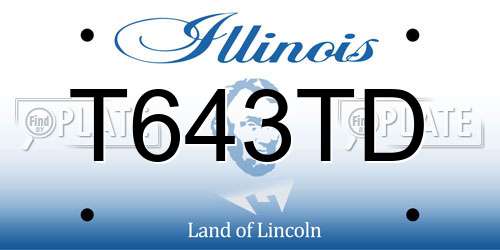 T643TD Illinois License Plate