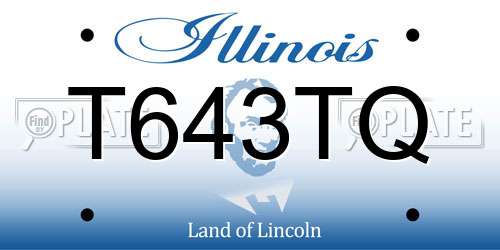 T643TQ Illinois License Plate