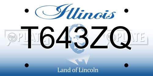 T643ZQ Illinois License Plate