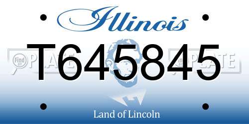 T645845 Illinois License Plate